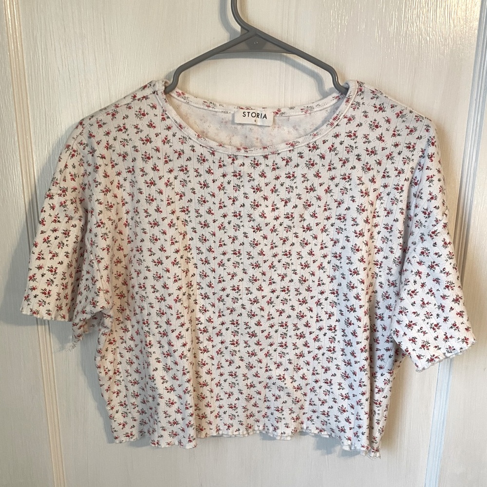 Storia cropped floral T-shirt